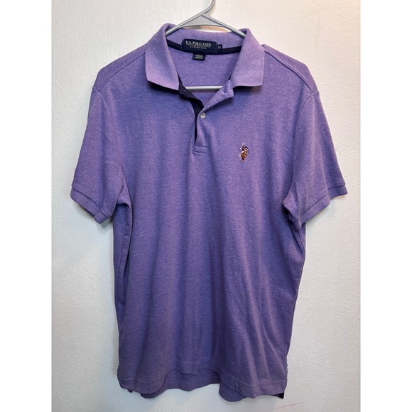 U.S. Polo Assn. Other - US Polo Assn Mens Luxury Feel Polo Shirt Purple Short Sleeve Logo Size M